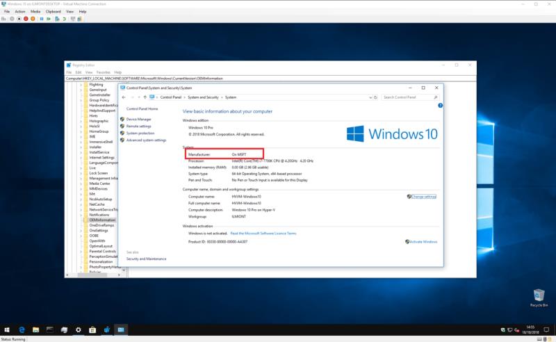 Kā pielāgot sava Windows 10 datora ražotāja informāciju