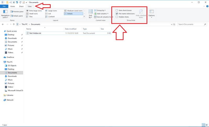Juhised: kõik Windows 10 peidetud failide ja nende peitmise kuvamise kohta
