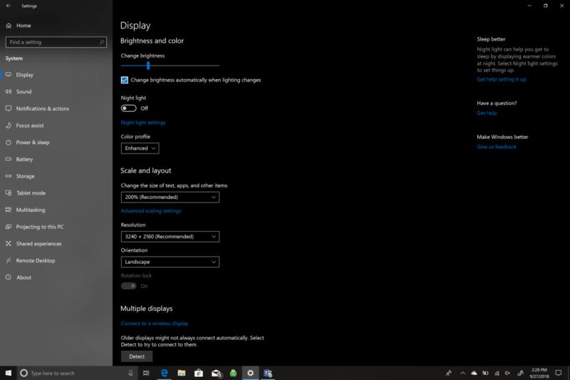 Kuidas suurendada ekraani heledust opsüsteemis Windows 10