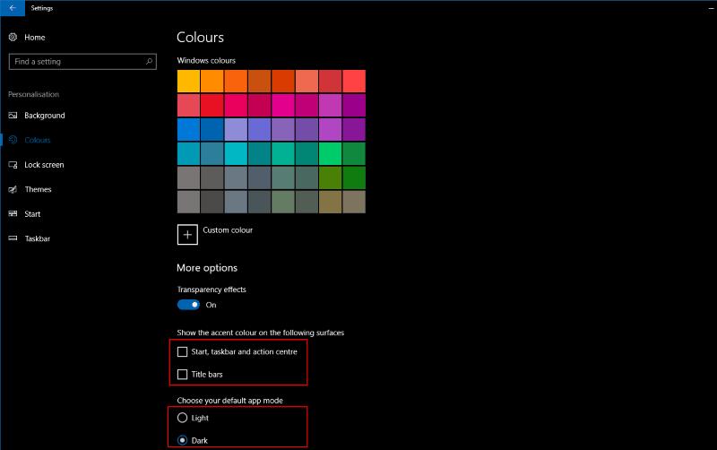 Как да зададете свой собствен цвят на акцента в актуализацията на Windows 10 Creators