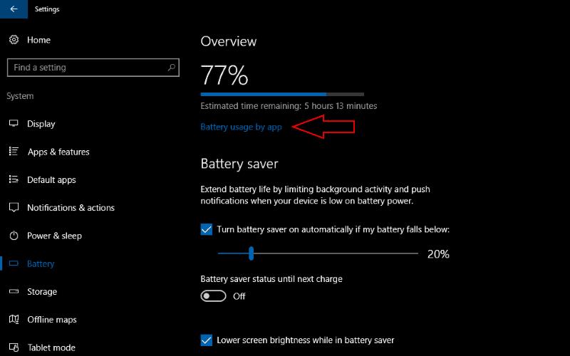 Kaip patikrinti, kiek energijos naudoja programos „Windows 10“ ir „Windows 10 Mobile“.