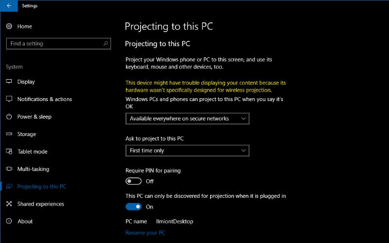Как да проектирате екрана на телефона си на компютър с Windows 10