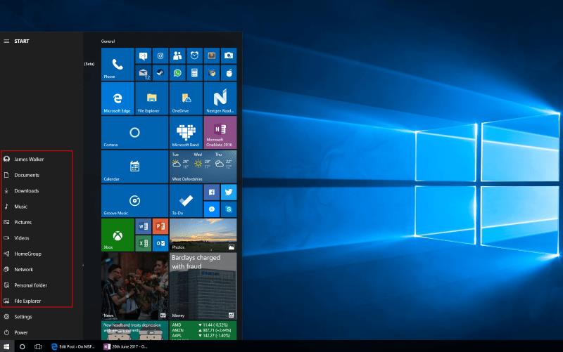 Ako prispôsobiť skratky priečinkov v ponuke Štart systému Windows 10