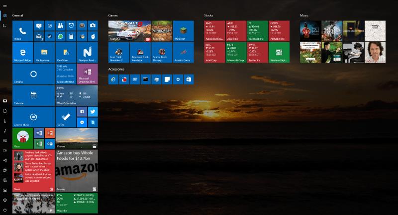 Ako povoliť ponuku Štart na celú obrazovku v systéme Windows 10