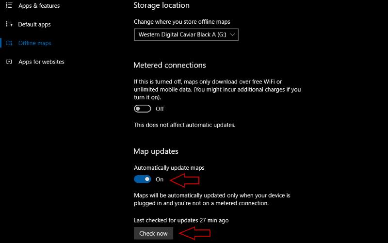 Kā lejupielādēt bezsaistes kartes operētājsistēmā Windows 10