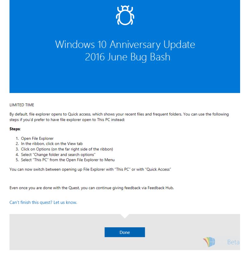 Kuinka suorittaa Windows 10 Insider -tehtävät