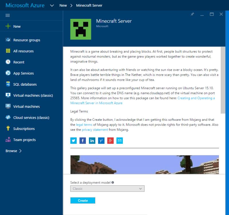 Kā izmantot Microsoft Azure, lai mitinātu Minecraft serveri