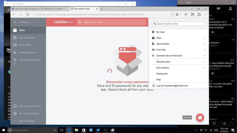 Kā iestatīt un lietot LastPass operētājsistēmā Windows 10 Edge 14361