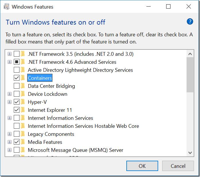 Zde je návod, jak zkontrolovat kontejnery Hyper-V ve Windows 10 Insider