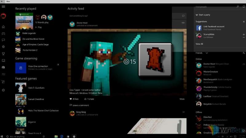 Συνδέστε το Facebook στο Xbox Live μέσω της εφαρμογής Xbox των Windows 10