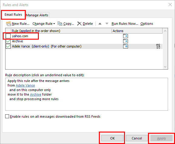 Outlook 365: Blokker e-postadresser og domener