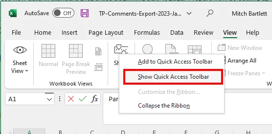 Povolit možnost „Email“ v aplikacích Excel a Word 365
