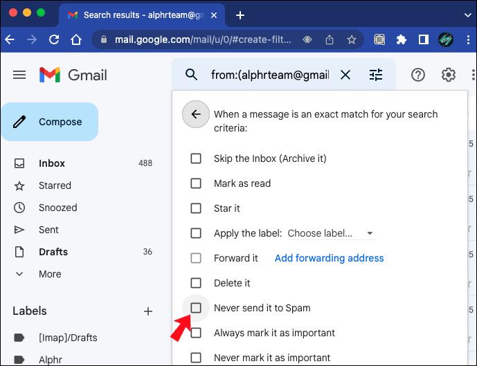 Πώς να σταματήσετε τα μηνύματα ηλεκτρονικού ταχυδρομείου από τη μετάβαση στα ανεπιθύμητα στο Gmail