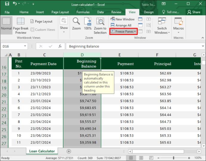 Jak zamknout sloupec v aplikaci Excel