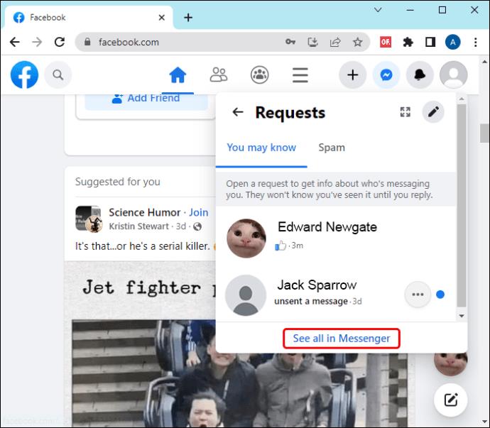 Kā skatīt ierobežotos ziņojumus programmā Messenger