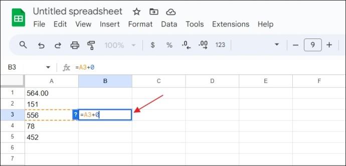 Sådan konverteres tekst til nummer i Google Sheets