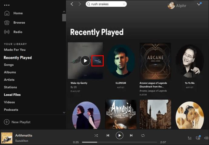 Jak vymazat seznam naposledy přehrávaných videí ve Spotify