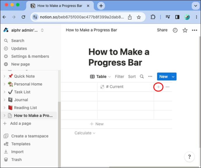 Як зробити індикатор прогресу в Notion