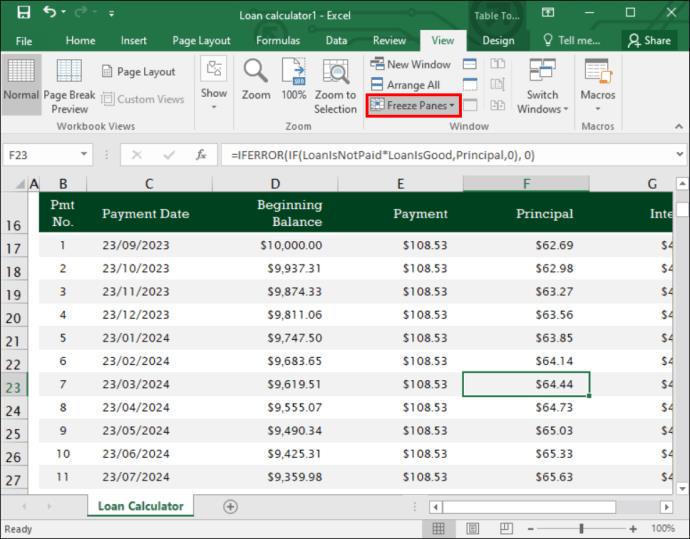 Jak zamknout sloupec v aplikaci Excel