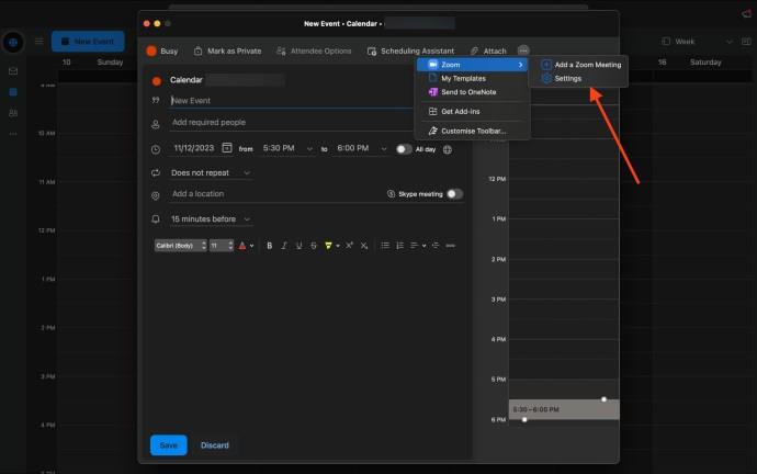 Jak přidat zoom do aplikace Outlook