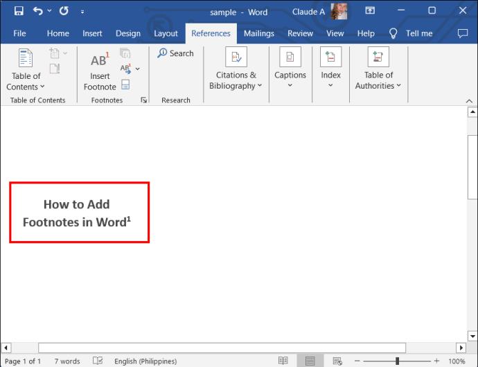 Jak přidat poznámky pod čarou v aplikaci Microsoft Word