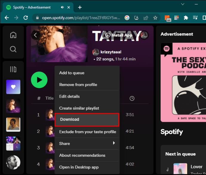 Jak stáhnout seznam skladeb ze Spotify