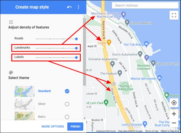 Як вимкнути мітки в Google Maps