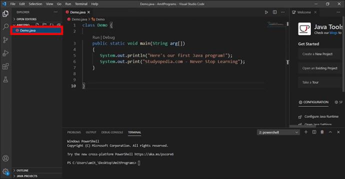 Як запустити код у терміналі в VS Code