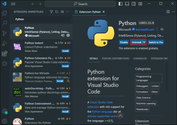 Πώς να εγκαταστήσετε τα Panda σε VS Code