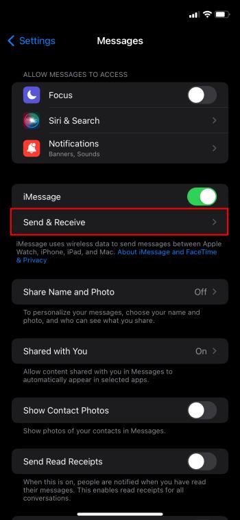 Как да коригирам IMessage, който не изтегля снимки