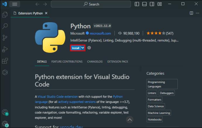 Jak nainstalovat Python do VS kódu