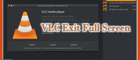 Как да излезете от цял ​​екран във VLC