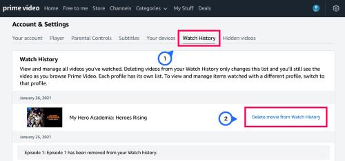 Hur man tar bort din historik och bevakningslista från Amazon Prime Video