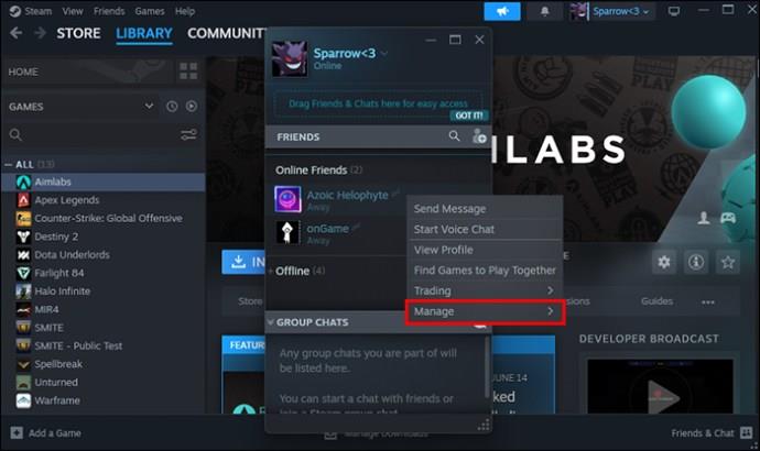 Jak skrýt hry před přáteli ve službě Steam