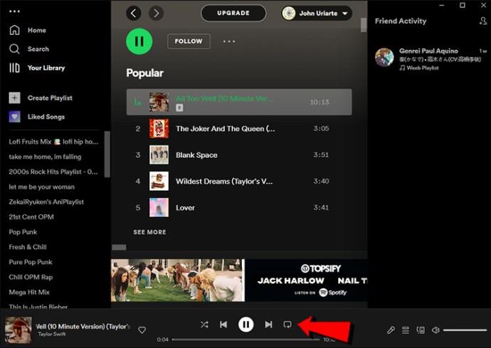 Ako opakovať skladby v Spotify
