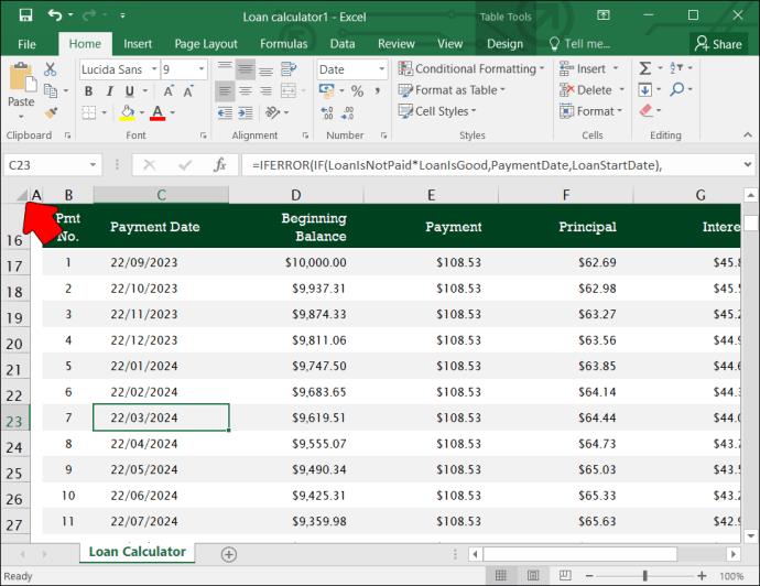 Jak zamknout sloupec v aplikaci Excel