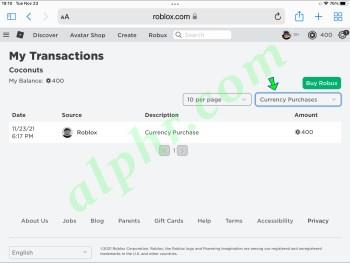 Πώς να δείτε το ιστορικό αγορών στο Roblox