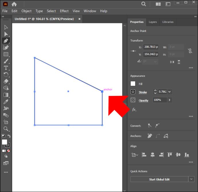 Kako stvoriti trokut u Illustratoru