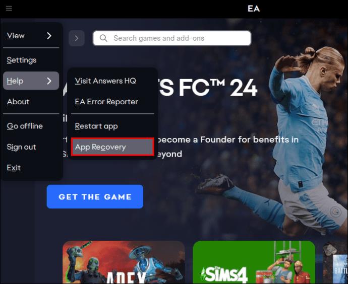 Как да коригирате проблема с играта на приложението EA