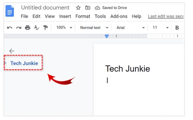 Sådan tilføjer du en disposition i Google Docs