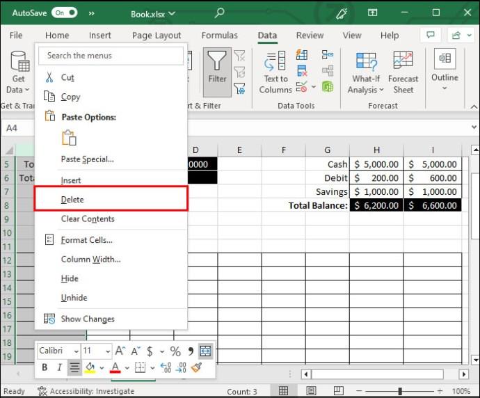 Kā izdzēst tukšās rindas programmā Excel