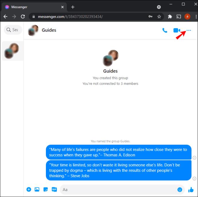 Hvernig á að skilja eftir hóp í Facebook Messenger