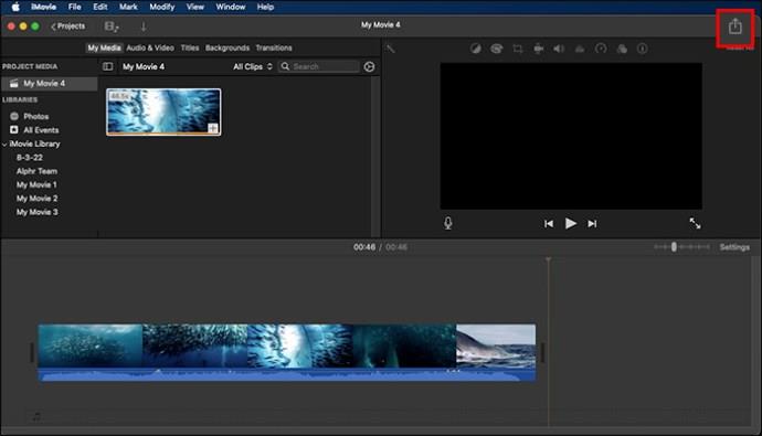 Sådan gemmer du et projekt i IMovie