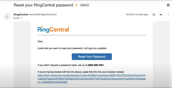 Hur man ändrar ett lösenord i RingCentral