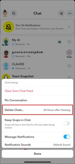 Jak odstranit všechny DM na Snapchat