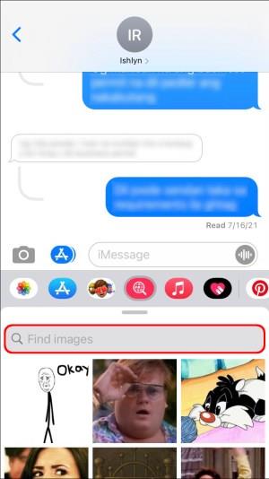 GIF-ek küldése IMessage-ben