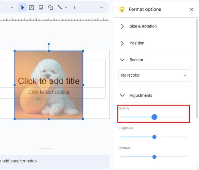 Jak odstranit pozadí z obrázku v Google Slides