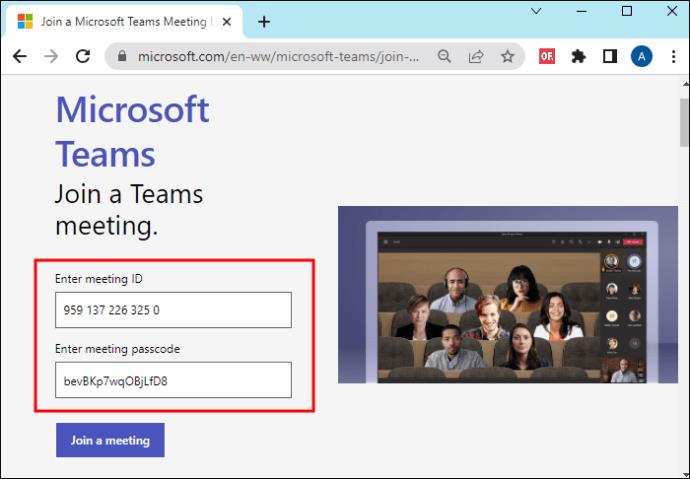 Kako se pridružiti ID-u sastanka u Microsoft Teams