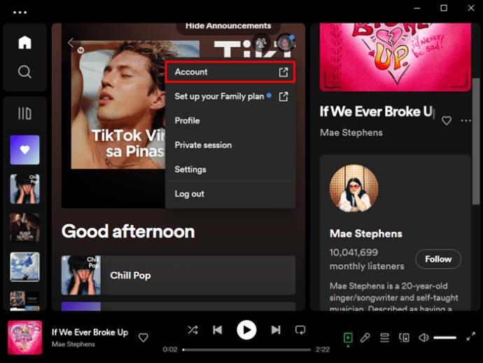 Kako dodati nekoga družinskemu načrtu v Spotifyju