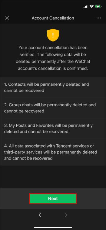 Kako izbrisati račun WeChat